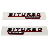 1Pair Mercedes Benz BITURBO 4MATIC 2017-2021 ABS Car Rear Sticker