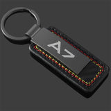 Audi A3 A5 A7 A8 A4L A6L A8L Car Logo Leather Key Chain Key Ring Pendant