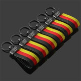 Audi Car Logo Nylon Webbing Keyring Keychain