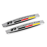 2pcs Volkswagen Rline GTI  ABT Metal Car Fender Side Badge Decal Rear Emblem Sticker