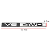 Metal V6 4WD Car Sticker 3D Trunk Emblem Racing Badge Decals for  HIGHLANDER COROLLA RAV4 Camry CROWN PRIUS REIZ VIOS