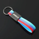 BMW M3 M5 Metal Leather Car Keychain Keyring Key Pendant