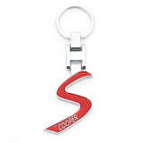 3D Metal S Emblem Car Keychain Key Ring for Mini Cooper S