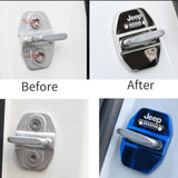 4pcs/set Jeep Cherokee Stainless Steel Car Door Lock Cover Protection