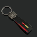 Mercedes Benz AMG Suede Car Keychain Key Rings Holder Pendant