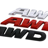 ABS Car Stickers AWD Logo Rear Trunk Emblem Badge Decals for VEZEL Accord Civic CR-V Toyota Highlander Volvo XC60 XC40 XC90