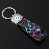 BMW M Power Oxford Nylon Webbing Car Keychain Key Rings Holder