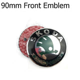 80mm 90mm ABS Skoda Car Front Hood Sticker Rear Emblem Badge Decal