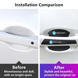 Volkswagen VW Luminous Carbon Fiber Car Door Bowl Handle Anti-collision Protective Stickers Scratches Film