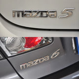 Mazda 2 3 6 8 Letter ABS Car Rear Sticker Decal Auto Trunk Emblem Badge