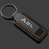 Audi A3 A5 A7 A8 A4L A6L A8L Car Logo Leather Key Chain Key Ring Pendant