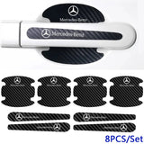 Mercedes Benz Carbon Fiber Car Door Bowl Handle Anti-collision Protective Stickers Scratches Film
