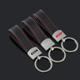 Audi Logo PU Leather Metal Car Keychain