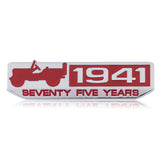 Jeep 1941 Metal Car Body Fender Side Sticker Decal Auto Rear Emblem Badge