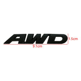 ABS Car Stickers AWD Logo Rear Trunk Emblem Badge Decals for VEZEL Accord Civic CR-V Toyota Highlander Volvo XC60 XC40 XC90