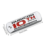 Jeep Rubicon 10th Anniversary Metal Car Body Side Sticker Trunk Emblem Badge