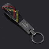 Audi Oxford Webbing Metal Car Keychain Keyring