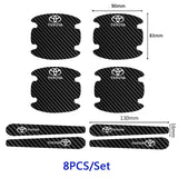 Toyota Carbon Fiber Car Door Bowl Handle Anti-collision Protective Stickers Scratches Film
