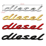 Jeep Diesel Metal Car Body Side Sticker Rear Emblem Badge