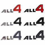 ABS Car Emblem Sticker ALL 4 Letter Badge ALL4 Decal for MINI COOPER JCW R60 R61 F60 Cooper S Countryman Paceman Accessories