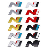 Hyundai N Logo Metal Car Rear Sticker Trunk Emblem Badge Decal