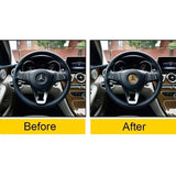 52/57mm Car Steering Wheel Center Emblem Sticker for Mercedes Benz W203 W204 W205 W211 W212 C200 E300