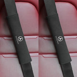 2PCS Mercedes Benz AMG Car Seat Belt Covers Suede Shoulder Pads Protection