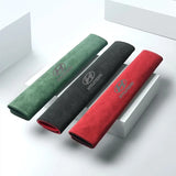 2pcs 32.5cm Hyundai Logo Suede Car Seat Safety Belt Pads Shoulder Protection Cover