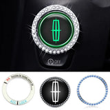 Lincoln Logo Luminous Car Engine One-click Start Stop Button Cover Sticker