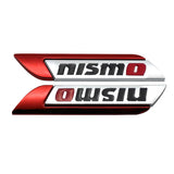 2pcs Nissan Nismo Logo Metal Car Side Sticker Emblem Badge Decal Auto Body Decoration
