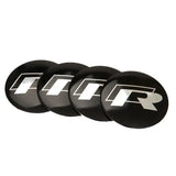 4pcs/set 56mm Volkswagen VW Rline GTI ABT Logo Car Wheel Center Hub Cap Sticker Decal