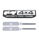 Jeep 4x4 75 Years Logo Metal Car Front Grille Emblem Badge Trunk Sticker Decal