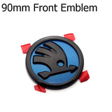 80/90mm ABS Skoda Car Front Hood Emblem Rear Badge Sticker Steering Wheel Decal