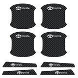 Toyota Luminous Carbon Fiber Car Door Bowl Handle Anti-collision Protective Stickers Scratches Film