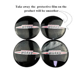 4pcs/set 56mm MINI Cooper Car Wheel Center Hub Cap Sticker Decal
