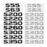 Mercedes Benz S55 S63 S200 S220 S250 S260 S300 S320 S350 ABS Car Rear Stickers Decal