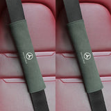 2PCS Mercedes Benz AMG Car Seat Belt Covers Suede Shoulder Pads Protection