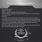 2PCS Toyota Metal Car Rear Sticker Shield Trunk Emblem Badge Decal