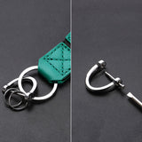 BMW PU Leather Metal Car Logo Keychain