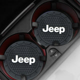 2pcs/set Jeep Logo PVC Waterproof Car Water Coaster