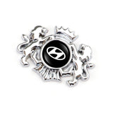 Hyundai Double Lion Metal Car Rear Sticker Auto Window Emblem Badge Decal