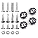4pcs/set Hyundai Logo Stainless Steel Car License Plate Bolts