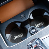 2pcs/set Jeep Logo PVC Waterproof Car Water Coaster