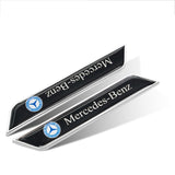 2pcs Mercedes Benz Logo Car Fender Side Sticker Decal Emblem Badge