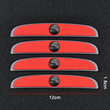 4pcs/set Jaguar Car Door Mirror Side Anti Collision Sticker Bumper Strips