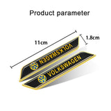 2pcs Volkswagen Logo Car Fender Side Sticker Decal Emblem Badge