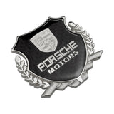Porsche Metal Carbon Fiber Car Rear Sticker Shield Trunk Emblem Badge Decal