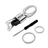 Audi Logo PU Leather Braided Rope Car Keychain