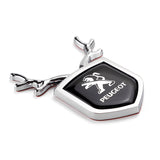 Peugeot ABS Deer Car Rear Sticker Shield Trunk Emblem Badge Decal