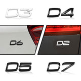Volvo D2 D3 D4 D5 D6 D7 D8 Metal Car Rear Sticker Emblem Badge Decal